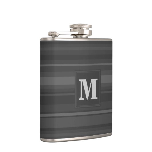 Flasques Bandes de charbon de monogramme (Droite)