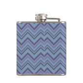 Flasques Bandes de zigzag gris bleu (Dos)