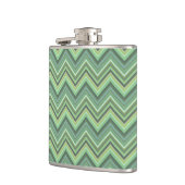 Flasques Bandes de zigzag vert olive (Gauche)