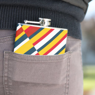 Flasques Bandes diagonales multicolores