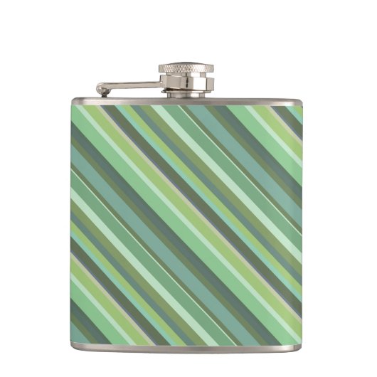 Flasques Bandes diagonales vert olive (Devant)