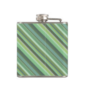 Flasques Bandes diagonales vert olive (Dos)