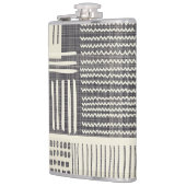 Flasques Bandes géométriques dessinées à la main, motif san (Gauche)