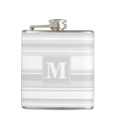 Flasques Bandes gris clair monogrammes (Devant)