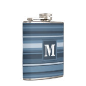 Flasques Bandes gris monogramme (Droite)