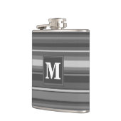 Flasques Bandes gris monogramme (Gauche)