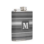 Flasques Bandes gris monogramme (Droite)