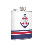 Flasques Bandes marines et marines rouges (Droite)