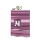 Flasques Bandes mauve monogrammes (Gauche)