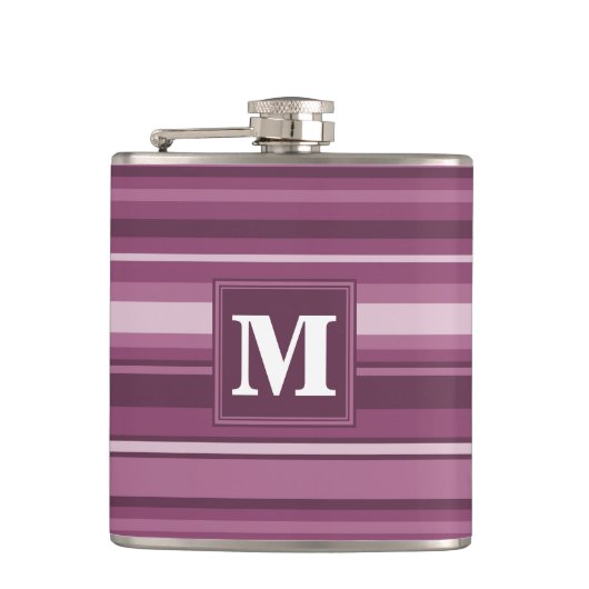 Flasques Bandes mauve monogrammes (Devant)