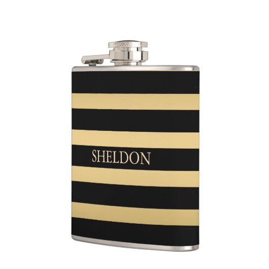 Flasques Bandes Noir Et Or (Gauche)