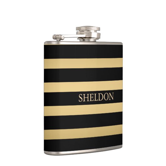 Flasques Bandes Noir Et Or (Droite)