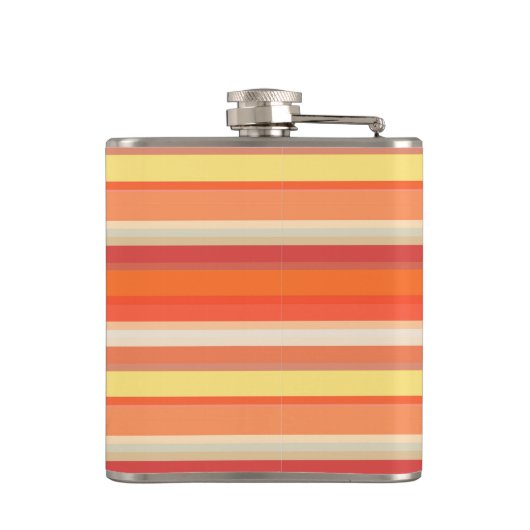 Flasques Bandes rouges mignonnes orange (Dos)