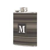 Flasques Bandes taupe monogramme (Gauche)