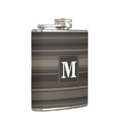 Flasques Bandes taupe monogramme (Droite)