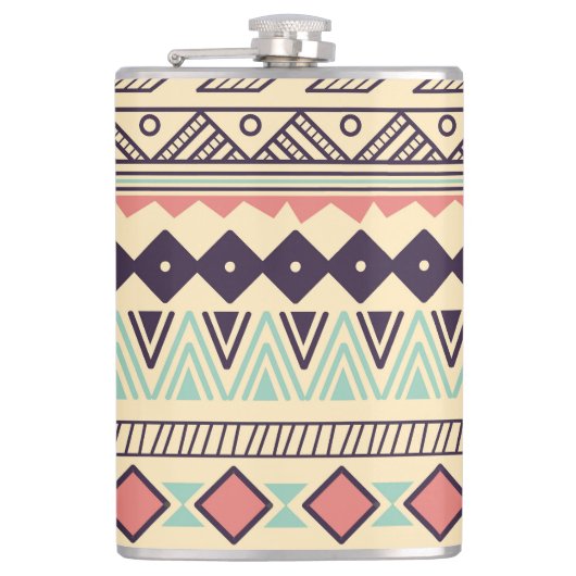 Flasques Bandes tribales aztèques : Illustration Vintage (Devant)