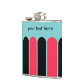 Flasques Bandes turquoise rouge et noire (Gauche)