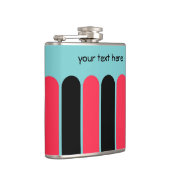 Flasques Bandes turquoise rouge et noire (Droite)