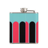 Flasques Bandes turquoise rouge et noire (Dos)