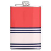 Flasques Bandes uniformes rouges et noires (Devant)