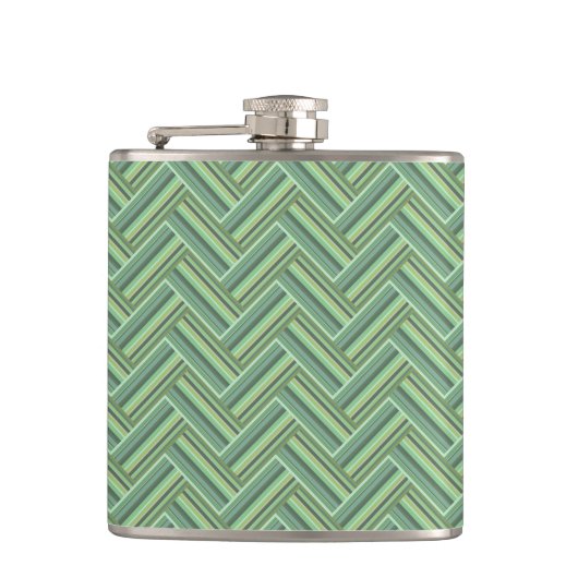 Flasques Bandes vert olive double tissage (Devant)