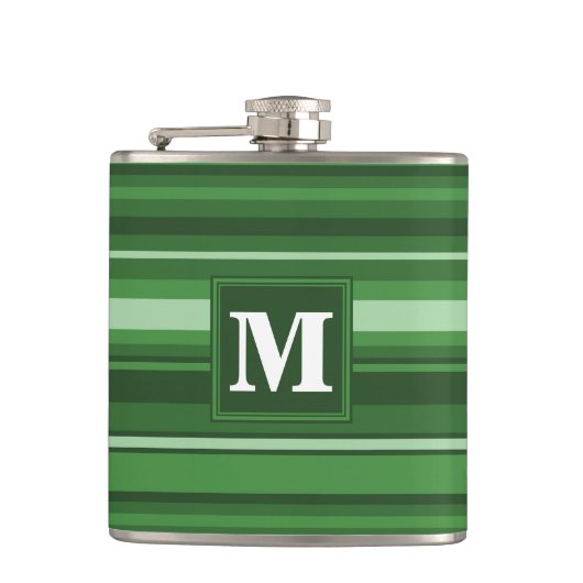 Flasques Bandes vertes monogrammes (Devant)