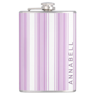 Flasques Bandes verticales violettes et blanches nom person