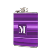 Flasques Bandes violettes monogrammes (Gauche)