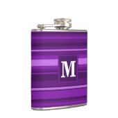 Flasques Bandes violettes monogrammes (Droite)