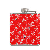 FLASQUES BANNIÈRES DE PIRATE ROUGE SKULL, OBJETS TRAVERSÉS, (Dos)