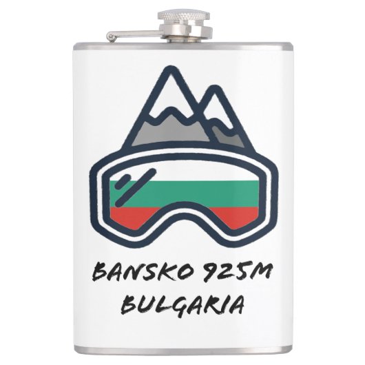 Flasques Bansko Ski Snowboard Resort Mug (Devant)