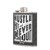 Flasques Baseball Hustle, Hit & Never Quitter Flask Hip (Gauche)