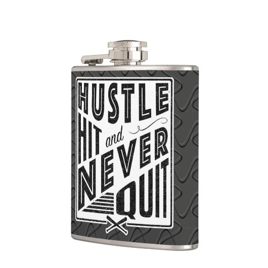 Flasques Baseball Hustle, Hit & Never Quitter Flask Hip (Gauche)