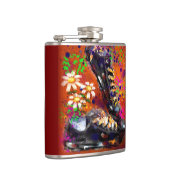 Flasques Baskets et marguerites Impressionniste Orange Blan (Droite)