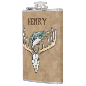 Flasques Basse à sauter Gros Rack Cerf Crâne (Gauche)