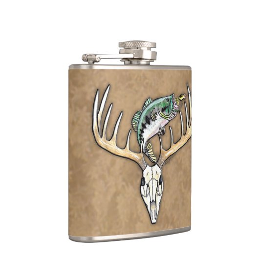 Flasques Basse à sauter Gros Rack Cerfs Cornes Boire (Droite)