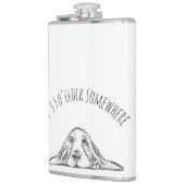 Flasques basset blanc (Gauche)