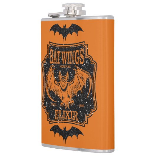 Flasques Bat Wings Elixir Parties scintillant orange et noi (Gauche)