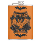 Flasques Bat Wings Elixir Parties scintillant orange et noi (Devant)