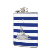 Flasques Bateau de pêche Chrome Marlin sur les rayures de m (Gauche)