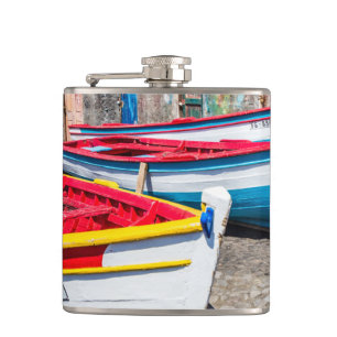 Flasques Bateaux de pêche colorés, Cap-Vert