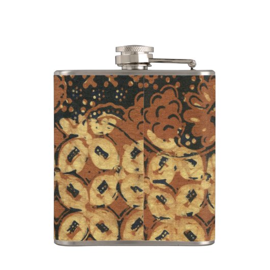 Flasques Batik Earthy Coffee Bean Élégant Rustique robuste (Dos)