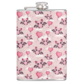 Flasques Bats et coeurs roses mignons (Devant)