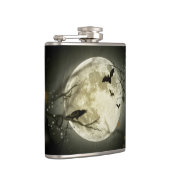 Flasques Bats fly Crow se trouve devant la Pleine lune d'Ha (Droite)