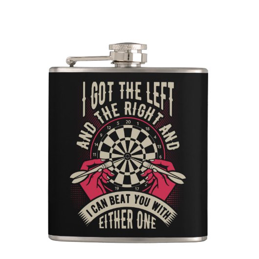 Flasques Battez-Vous Avec Les Deux Mains Dart Player Flask (Devant)