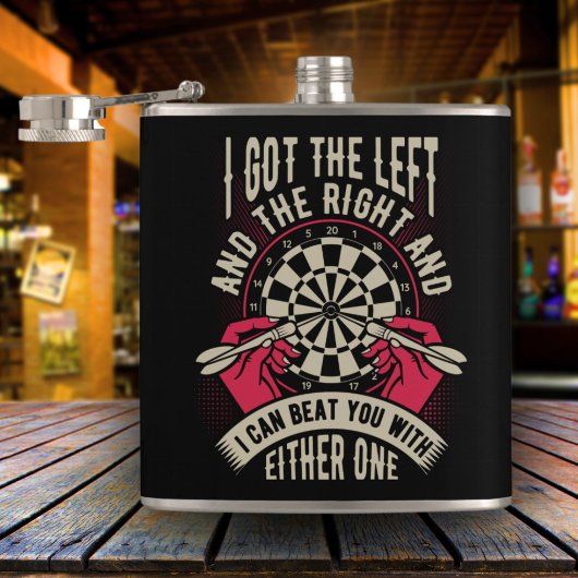 Flasques Battez-Vous Avec Les Deux Mains Dart Player Flask