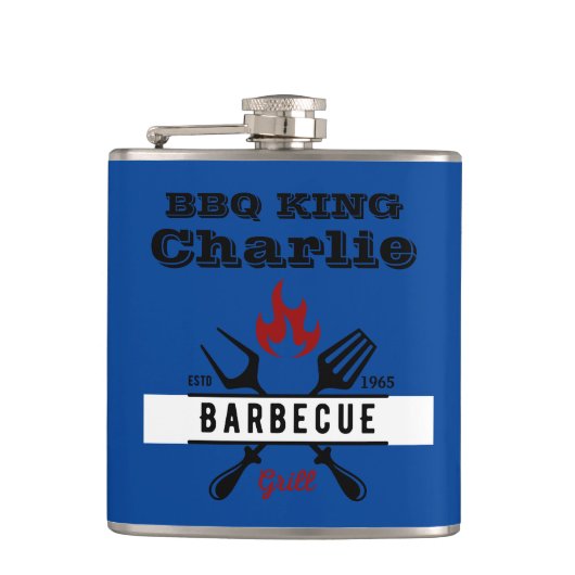 Flasques BBQ KING Texte modifiable (Devant)