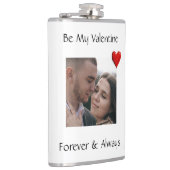 Flasques Be My Valentine Flask Custom Vinyl Wrap with Photo (Droite)