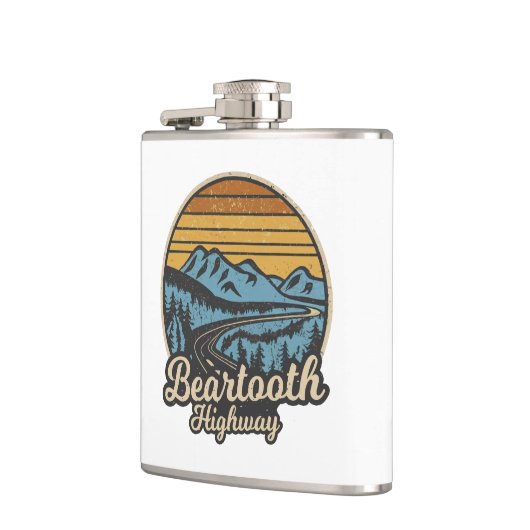 Flasques Beartooth Highway Montana Wyoming Retro (Gauche)