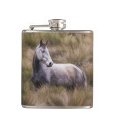 Flasques Beau Cheval gris coloré (Devant)